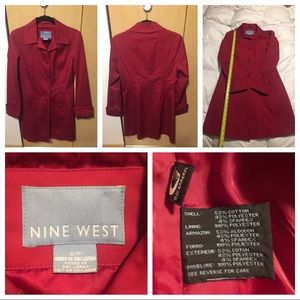 Nine West Red Trench Coat